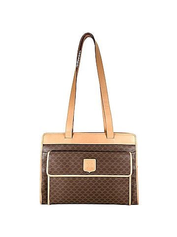 Céline CELINE Macadam M 16 1 Tote Bag Leather Brown Women's (view 1)