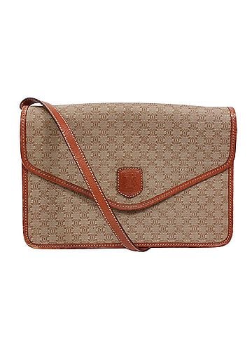 Céline CELINE Macadam Shoulder Bag, Leather, Beige, Women's (view 1)