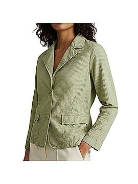 Nili Lotan Cropped Single-Breasted Blazer Jacket (view 1)