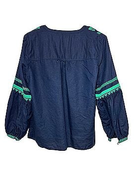 J.Crew x Dauphinette Embroidered Peasant blouse Long Sleeve Blouse (view 2)