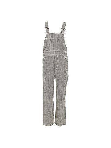 Céline Celine Hickory striped logo buckles overalls (view 1)