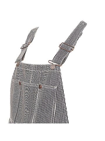 Céline Celine Hickory striped logo buckles overalls (view 2)