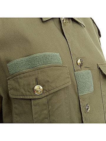 Céline Celine Triomphe button military cropped shirt (view 2)