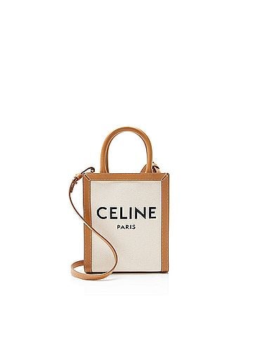 Céline Celine Canvas Leather Vertical Cabas Mini Tote (view 1)