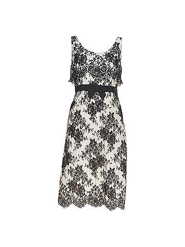 Christian Dior Christian Dior lace pearl silk bow dress (view 1)