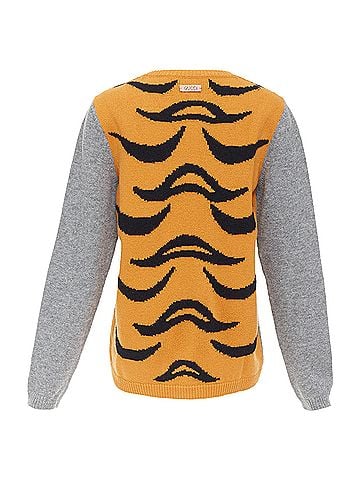 Gucci Gucci Tiger intarsia grey animal knit sweater (view 2)