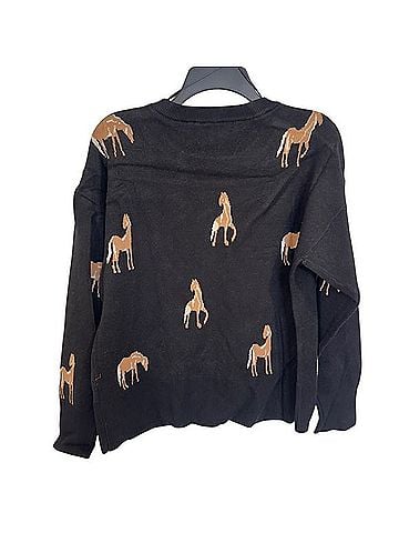 Catherine Malandrino Horse Intarsia Crewneck Sweater Sweater Vest (view 2)