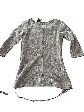 Anthropologie Dolan Sweatshirt Tunic With Lace Overlay Sweatshirt (view 2)