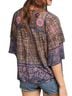 Anthropologie 100% Polyester 67% Rayon 33% Modal Floral Pink Blue 3/4 Sleeve Blouse Size M - photo 2