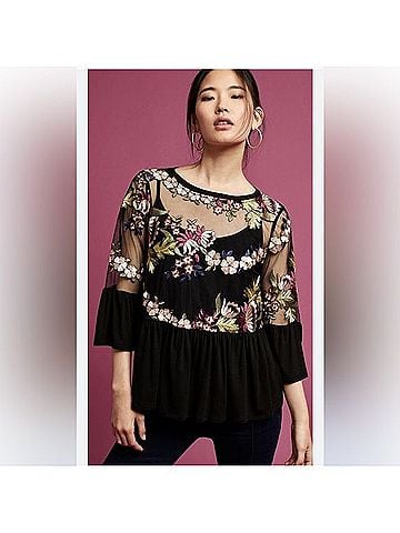 Anthropologie Eri + Ali 3/4 Sleeve Top (view 1)