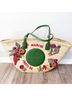 Tory Burch 100% Straw Floral Green Tan Tote One size - photo 3
