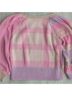 LoveShackFancy Stars Color Block Stripes Pink Purple Tan Pullover Sweater Size M - photo 7