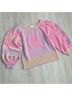 LoveShackFancy Stars Color Block Stripes Pink Purple Tan Pullover Sweater Size M - photo 5