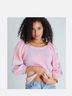 LoveShackFancy Stars Color Block Stripes Pink Purple Tan Pullover Sweater Size M - photo 4