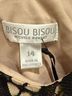 Bisou Bisou 100% Polyester Graphic Black Tan Casual Dress Size 14 - photo 8