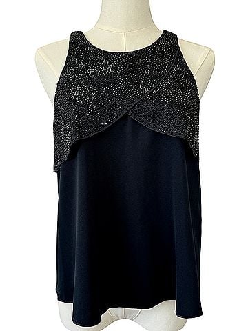 Emporio Armani Rhinestone Embellished Sleeveless Blouse (view 1)