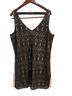 Bisou Bisou 100% Polyester Graphic Black Tan Casual Dress Size 14 - photo 2
