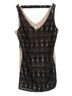 Bisou Bisou 100% Polyester Graphic Black Tan Casual Dress Size 14 - photo 1