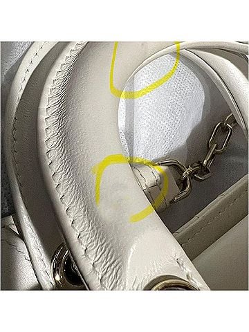 Christian Dior Christian Dior Lambskin Latte Cannage Medium Lady D-Joy White Shoulder Bag (view 2)