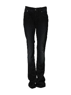 John Galliano Black Cotton Mid Waist Tapered Denim Women's Jeans (view 1)