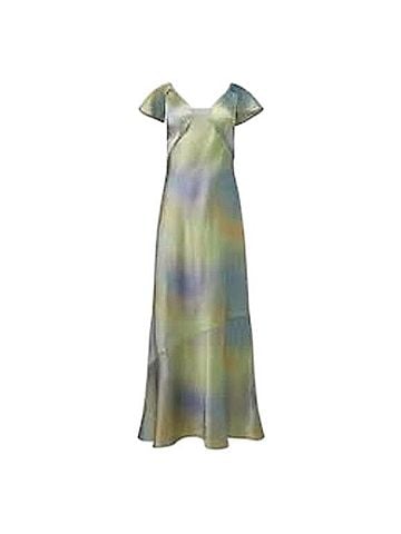 Onia x WeWoreWhat Pastel Watercolor Silky Charmeuse Maxi Slip Dress Casual Dress (view 1)