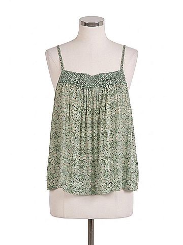 Elan Flowy Boho Top in Green (view 1)