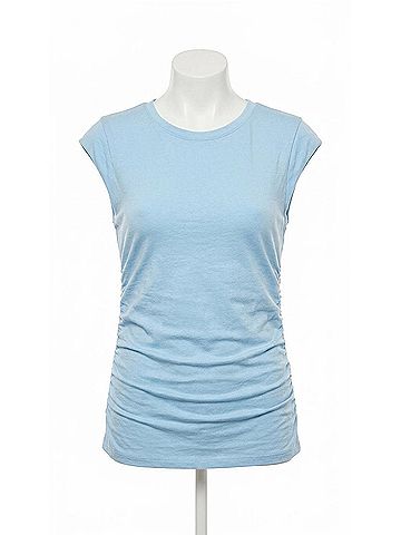Ariella Ruched Short Sleeve Top in Baby Blue (view 1)