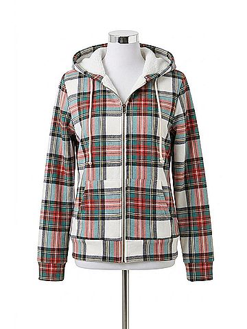 Ampersand Ave Fullzip Sweatshirt in Warm Wishes (view 1)