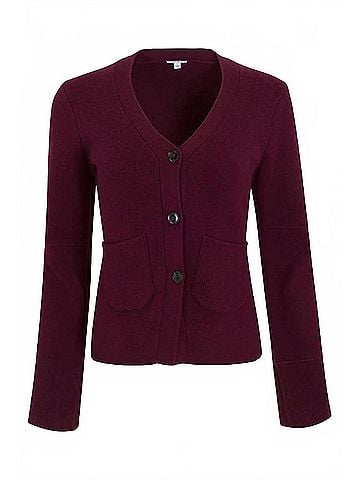 Pistola Aeron V-Neck Cardigan in Claret (view 1)