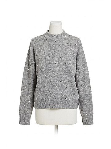 Pistola Aura Crewneck Sweater in Charcoal Diamonte (view 1)