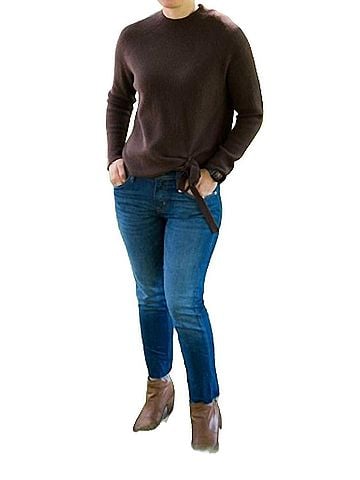 27 Miles Malibu Fatima Mock Neck Sweater in Espresso (view 2)
