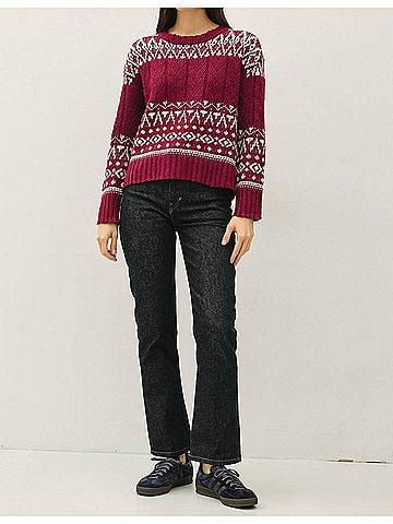 Be Cool Benson Sweater in Wine (view 2)
