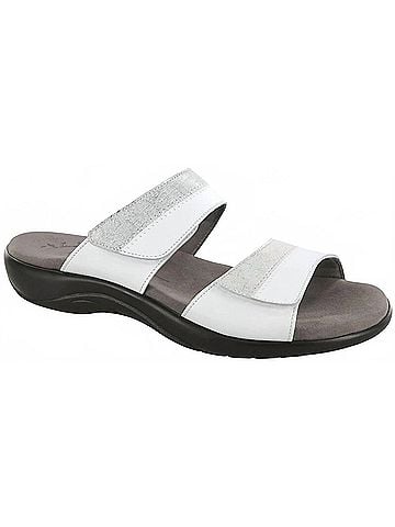 SAS Women's Nudu Slide Sandal in Silver/White (view 1)