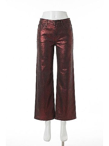 Hudson Rosie High-Rise Wide Leg Jeans in Port Glitter Foil (view 1)