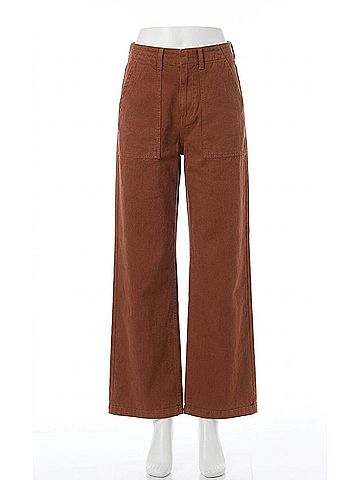 Pistola Women's Nicole Cotton Stretch Wide Leg Pant in Spice (view 1)