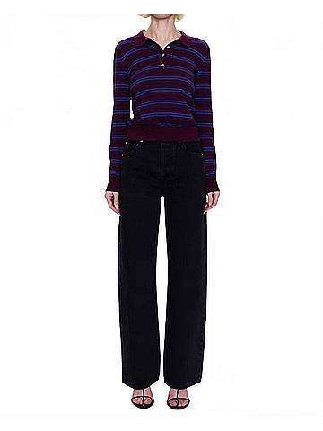 Pistola Tate High Rise Bowed Wide Leg Jeans in Midnight Hr (view 2)