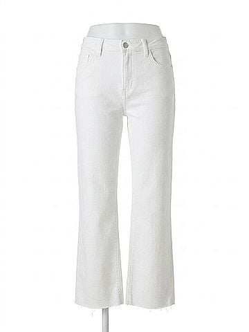 L'Agence Wanda High Rise Crop Wide Leg Pants in Blanc (view 1)