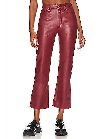 Pistola Women's Lennon High Rise Crop Boot Pants in Carmine (view 2)
