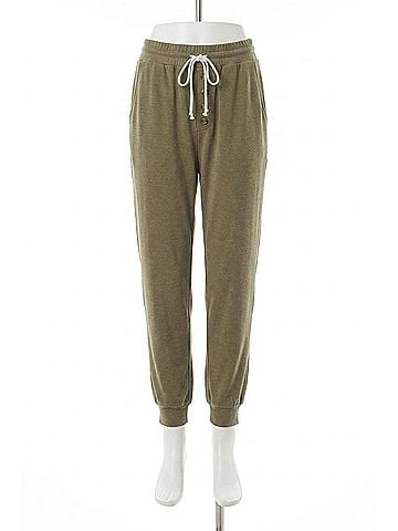 Doe & Rae Come Back Home Joggers in Olive (view 1)