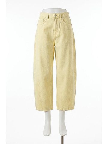 Pistola Eli High Rise Barrel Jeans in Soft Buttercup (view 1)