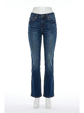 Grace in L.A. Mid-Rise Bootcut Jean in Blue (view 1)