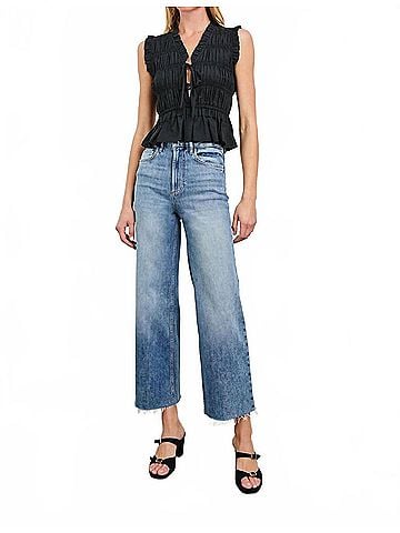 Rails Getty Crop Tradewind Jeans in Blue (view 2)