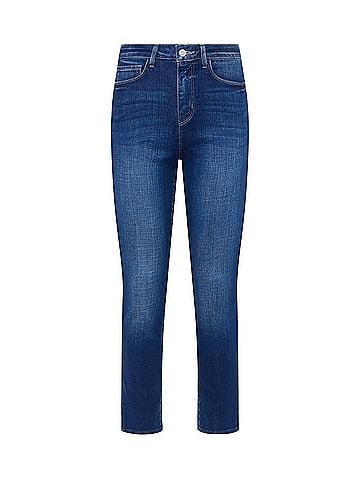 L'Agence Celestia Ultra High Rise Slim Denim Jeans in Blue (view 1)