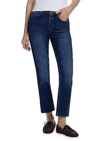 L'Agence Celestia Ultra High Rise Slim Denim Jeans in Blue (view 2)