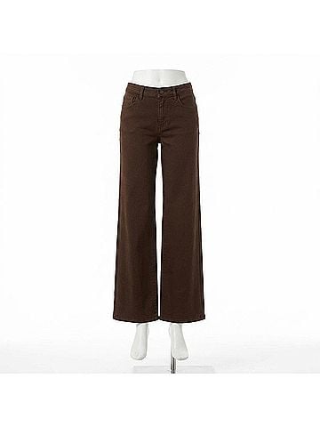 L'Agence Joanne Low Rise Wide Leg Jean in Brown (view 1)