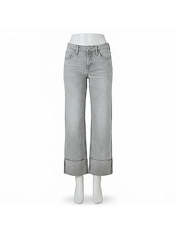 Hudson Rosie High-Rise Wide Leg Jean With Cuff in Washed Slate (view 1)