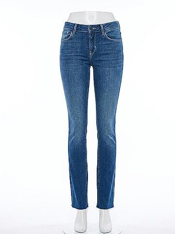 L'Agence Sneeki Low-Rise Straight-Leg Jean in Irvine (view 1)