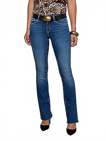 L'Agence Sneeki Low-Rise Straight-Leg Jean in Irvine (view 2)