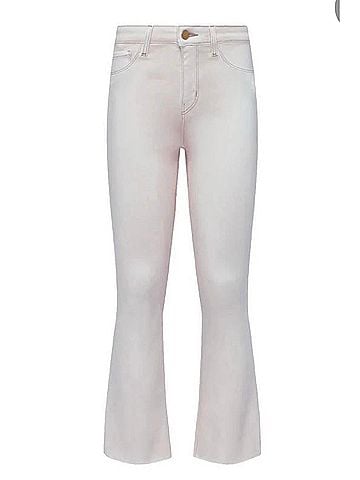 L'Agence Women's Kendra High Rise Crop Flare Jeans in Oat/Mothergoose (view 1)