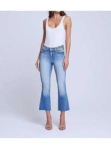 L'Agence Kendra High-Rise Cropped Flare Jeans in Balboa (view 2)